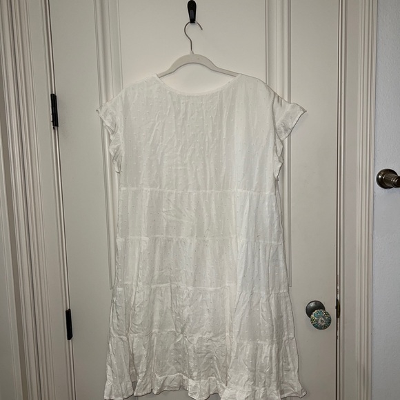 Urban Outfitters White Textured Mini Dress, Medium - Picture 2 of 2